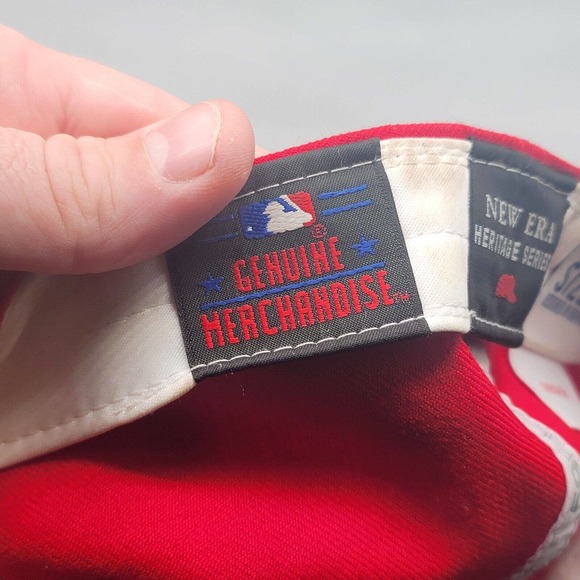 New Era 59Fifty Heritage Series LA Dodgers Red 100% Wool Fitted Hat Size 8 READ! - Picture 11 of 13